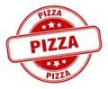 pizza stamp. pizza round grunge sign. Royalty Free Stock Photo