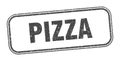 pizza stamp. pizza square grunge sign. Royalty Free Stock Photo