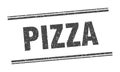 pizza stamp. pizza square grunge sign. Royalty Free Stock Photo