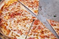 Pizza in street fast food cafe Royalty Free Stock Photo