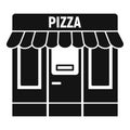Pizza street shop icon, simple style