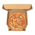 Pizza in take-out box