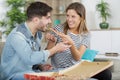 pizza time fast food man and woman eating pizza