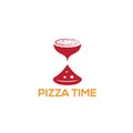 Pizza time vector design template Royalty Free Stock Photo