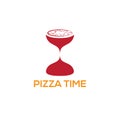 Pizza time vector design template Royalty Free Stock Photo
