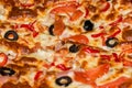 Pizza topping background Royalty Free Stock Photo