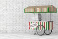 Pizza Trolley Cart. 3d Rendering