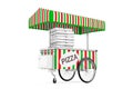 Pizza Trolley Cart. 3d Rendering