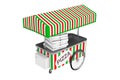 Pizza Trolley Cart. 3d Rendering