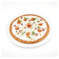 Pizza vector isolated on white background Royalty Free Stock Photo