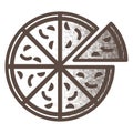 Pizza vector. Vector illustration decorative background design Royalty Free Stock Photo