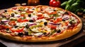 pizza vegetarian italian food mouthwatering