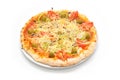 Pizza Vegetariana on the plate Royalty Free Stock Photo