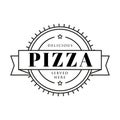 Pizza vintage sign stamp