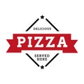 Pizza vintage stamp vector