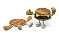 Pizza vs hamburger: the winner is hamburge