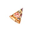 Pizza watercolor sketch