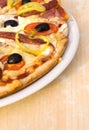 Pizza on White Plate Royalty Free Stock Photo