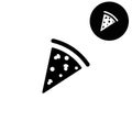 Pizza - white vector icon