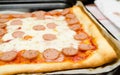 Pizza with wurst