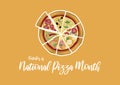 National Pizza Month vector