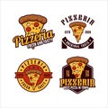 Pizzeria badge vector design logo collection Royalty Free Stock Photo