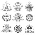 Pizzeria Black White Emblems