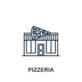 Pizzeria icon. Line simple icon for templates, web design and infographics