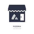 pizzeria icon on white background. Simple element illustration from City elements concept