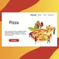 Pizzeria web landing page, website to make order