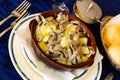 Pizzoccheri alla valtellinese - italian homemade buckwheat pasta Royalty Free Stock Photo