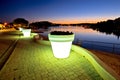 Pjescana uvala near Pula coast evening view Royalty Free Stock Photo