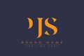 PJS abstract letter logo design Royalty Free Stock Photo