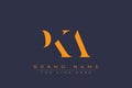 PKA abstract letter logo design Royalty Free Stock Photo