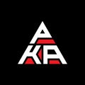 PKA triangle letter logo design with triangle shape. PKA triangle logo design monogram. PKA triangle vector logo template with red Royalty Free Stock Photo