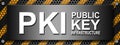 PKI as Public Key Infrastructure iacronym on a banner Royalty Free Stock Photo