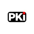 PKI company nam initial letters monogram. PKI icon Royalty Free Stock Photo