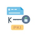 PKI Technology Icon Royalty Free Stock Photo