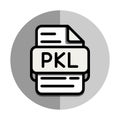 Pkl file type flat icons. document in format extension symbol icon
