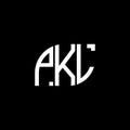 PKL letter logo design on black background.PKL creative initials letter logo concept.PKL vector letter design