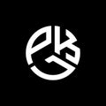 PKL letter logo design on black background. PKL creative initials letter logo concept. PKL letter design
