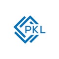 PKL letter logo design on white background. PKL creative circle letter logo concept.