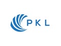 PKL letter logo design on white background. PKL creative circle letter logo concept. PKL letter design