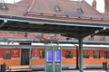 PKP Train at Train Station in Malbork, Poland