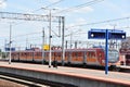 PKP Train at Train Station in Malbork, Poland