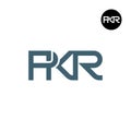 PKR Logo Letter Monogram Design Royalty Free Stock Photo