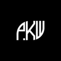 PKW letter logo design on black background.PKW creative initials letter logo concept.PKW vector letter design Royalty Free Stock Photo