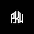 PKW letter logo design on BLACK background. PKW creative initials letter logo concept. PKW letter design Royalty Free Stock Photo