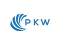 PKW letter logo design on white background. PKW creative circle letter logo concept. PKW letter design Royalty Free Stock Photo