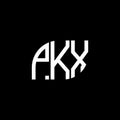 PKX letter logo design on black background.PKX creative initials letter logo concept.PKX vector letter design Royalty Free Stock Photo